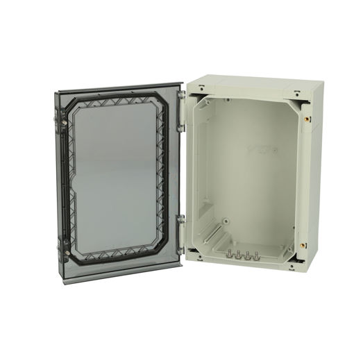 Picture of Hinged polycarbonate enclosure with transparent cover